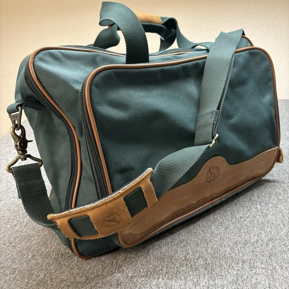 Vintage Eddie Bauer Canvas Leather Messenger Bag‎ Laptop Computer Case Strap